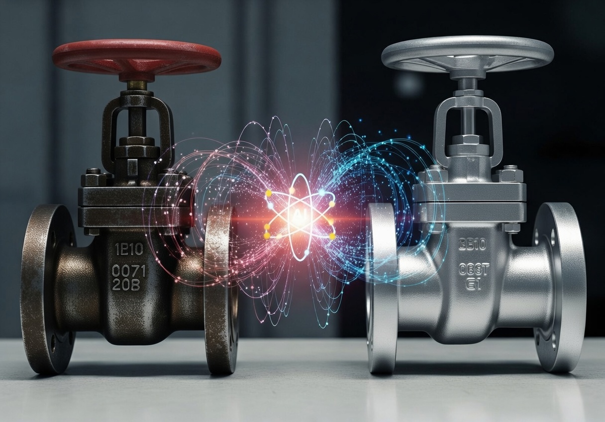 An industrial valve ready for replacement.